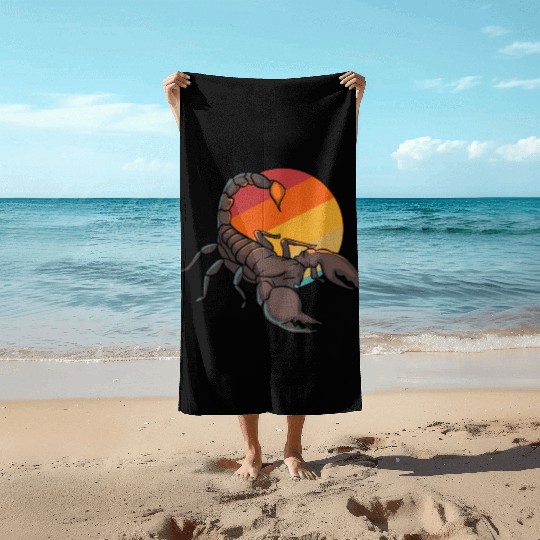 Scorpion Sunset 70s 80s Beach Towels