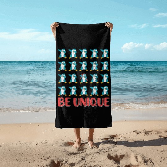 Gambler Christmas Penguins Be Unique X-Mas Beach Towels