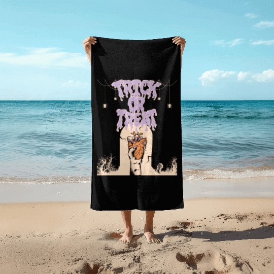 Halloween Trick Or Treat Beach Towels