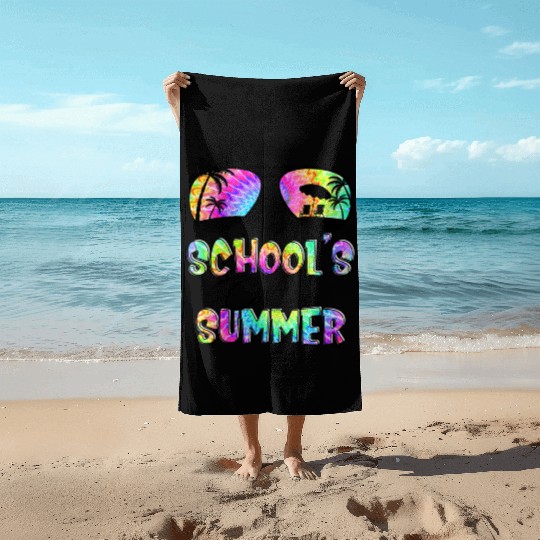 Funny Last Day Of School Teacher School s Out For Beach Towels