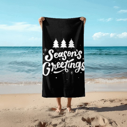 Seasons Greetings Beach Towels