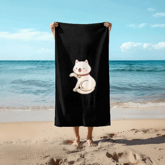The Best Cat Mom In The Whole Wide World Beach Towels