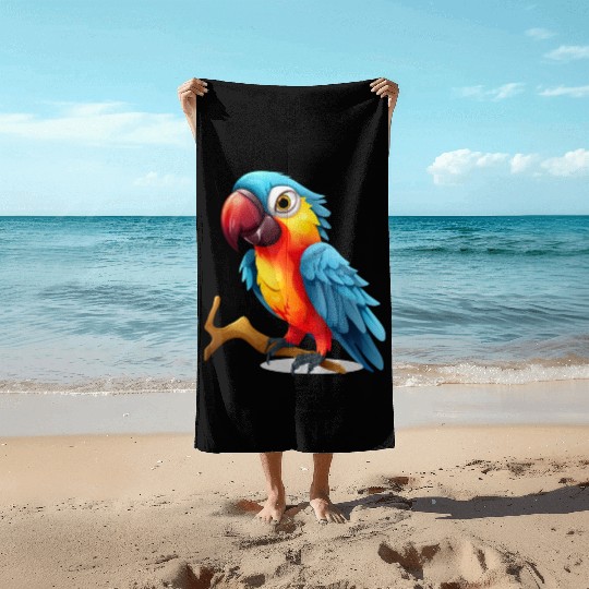 Macaw Parrot for a Bird Lover Animal Lover Beach Towels