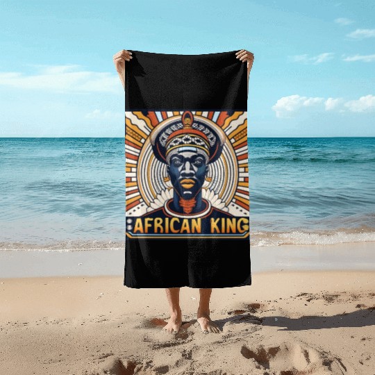 African King Gift For Afrocentric Lovers Beach Towels