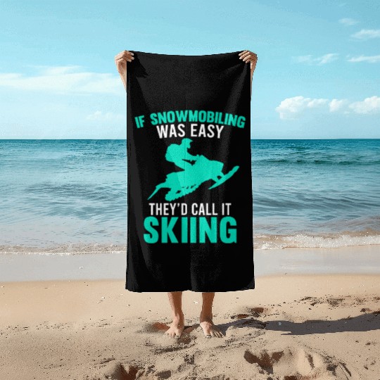Snowmobile Beach Towels Winter Sport Snowmobiling