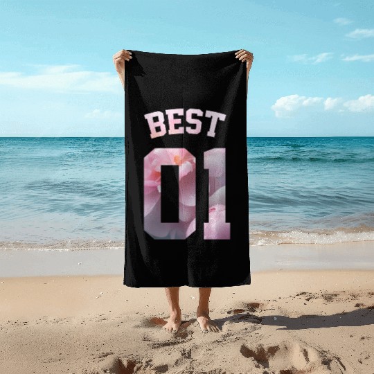 Flower Best Friends for 3 - best 01 Beach Towels