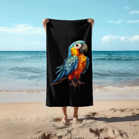 Macaw Parrot for a Bird Lover Animal Lover Beach Towels