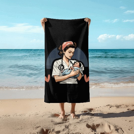 Registered Nurse Medical Medicine Neonatal Nurse Beach Towels
