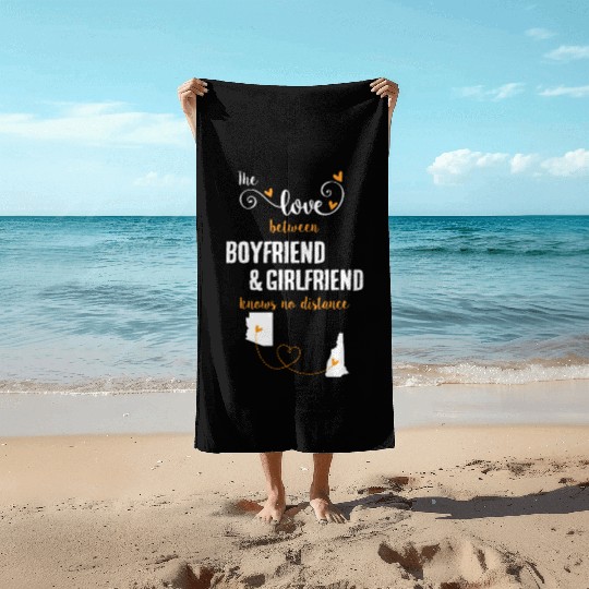 Love Between BF And GF Arizonna To New Hampshire Beach Towels