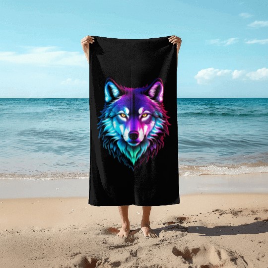 Alpha Wolf Beach Towels