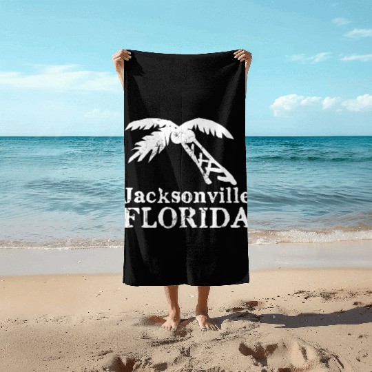 Jacksonville Florida Palm Tree Souvenirs Gifts Beach Towels