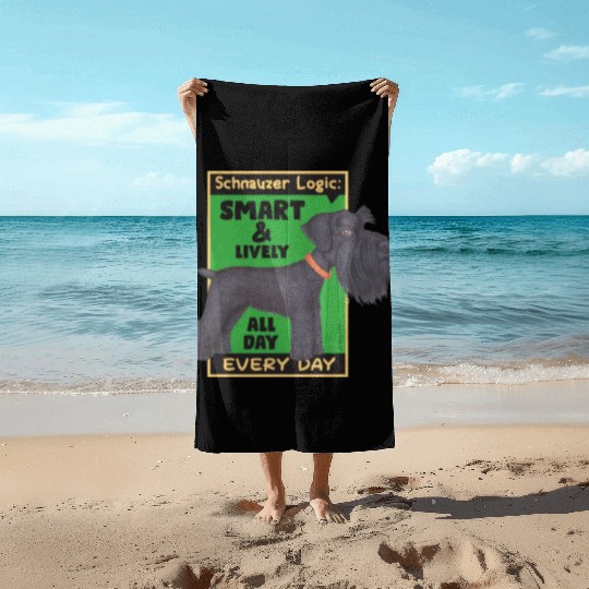 Schnauzer Logic Beach Towels