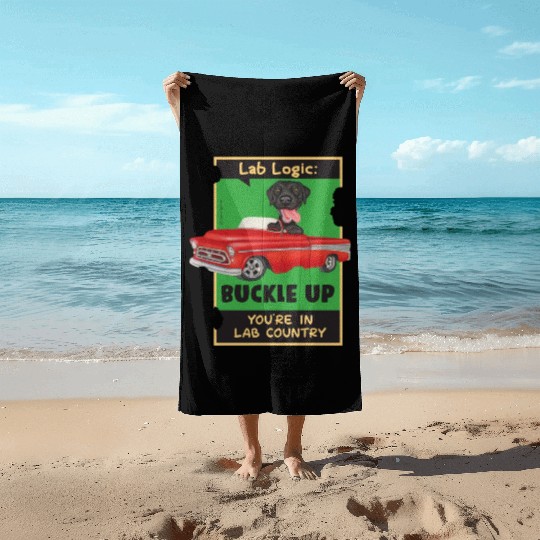Black Lab Logic Beach Towels