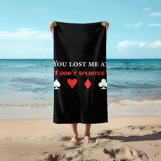 Contract Bridge Playing Splinter Bids Funny Beach Towels