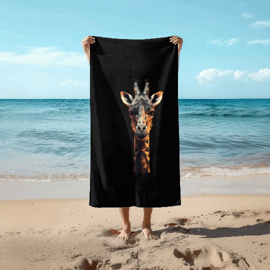 Geometric Style Giraffe Beach Towels