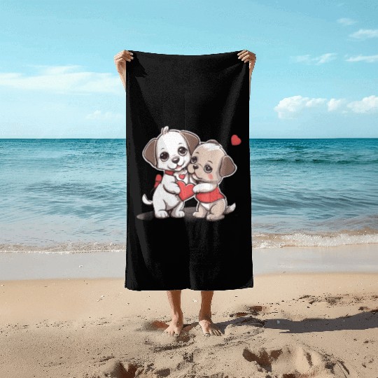 Puppy Love Beach Towels