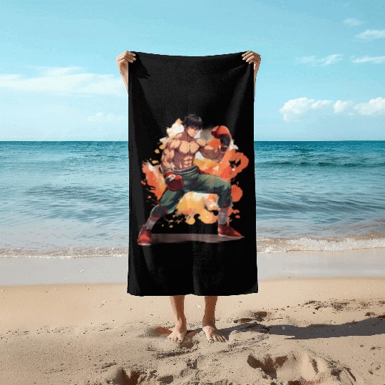 Kung Fu Fighting Beach Towels