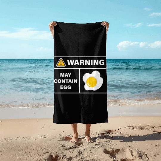 Fried Egg Lover Funny Foodie Beach Towels