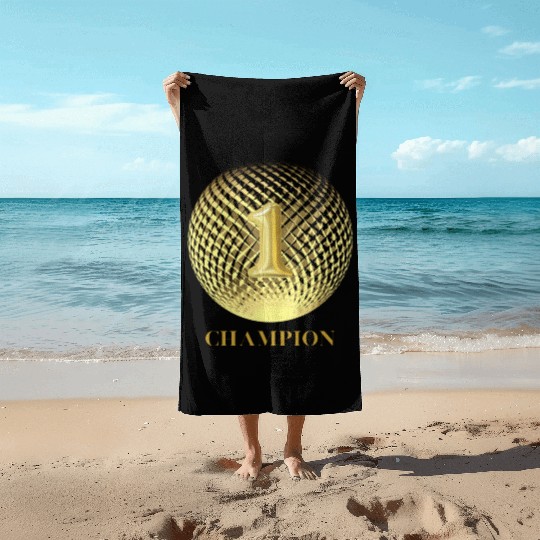 Number one Champion Gold medal first place winner Beach Towels
