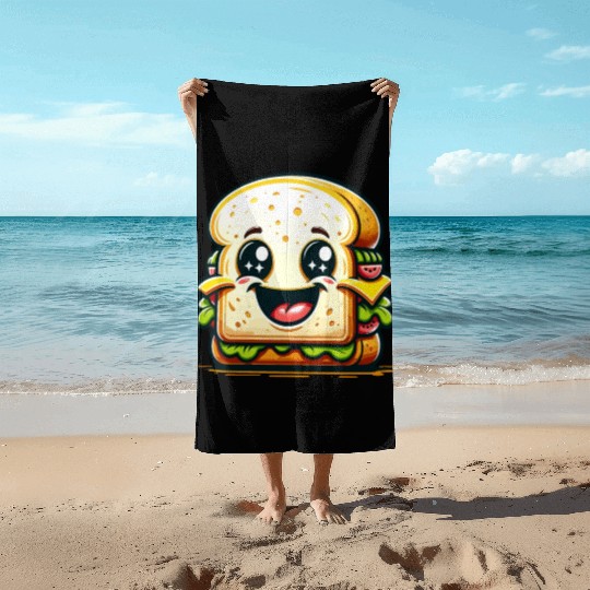 Laughing Sandwich – Lunchtime laughter Beach Towels