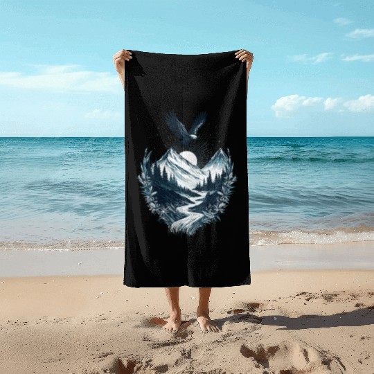 Mountain Silver Eagle Beach Towels