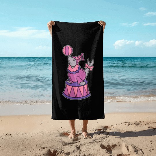 Circus Seal Animal Trainer Gift Beach Towels