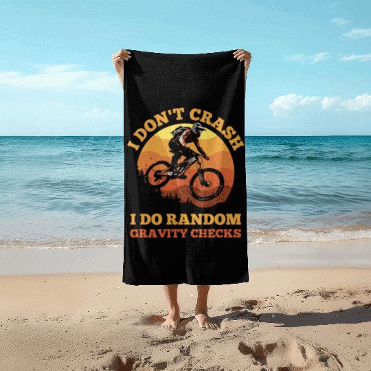 Daredevil Cyclist Beach Towels