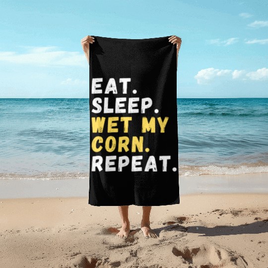 Maize Grower Home Gardening Cornfield Beach Towels