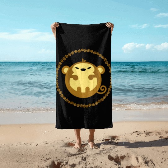 Ape Gorilla Monkey Primate Macaque Chimpanzee Beach Towels