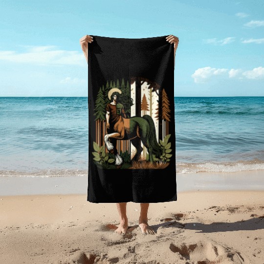 Centaur Mythical Creature Greek Mythology Beach Towels