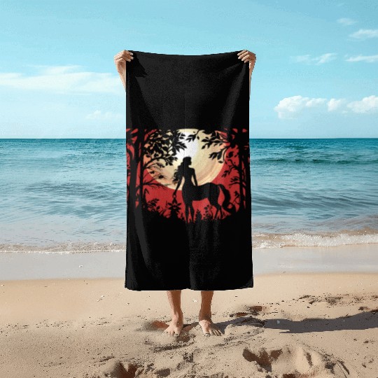 Centaur Mythical Creature Greek Mythology Beach Towels