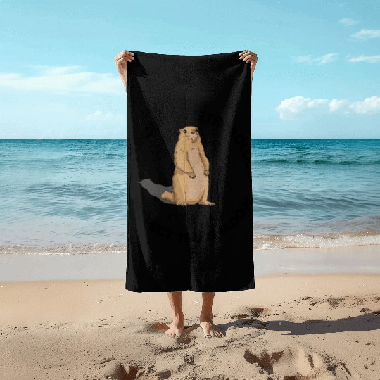 Respect The Shadow Rodent Happy Groundhog Day Beach Towels