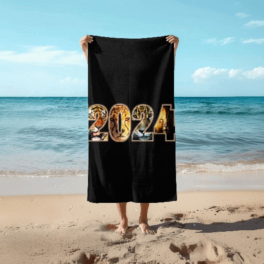 2024 TIGER CHEETAH JAGUAR LION DESIGN Beach Towels