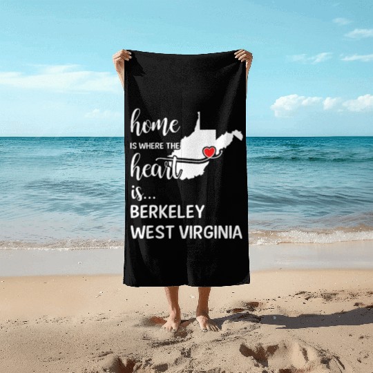Berkeley County West Virginia Is Where My Heart Is Beach Towels