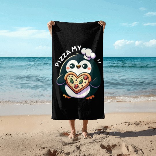 Pizza My Heart - Cheesy Love Beach Towels