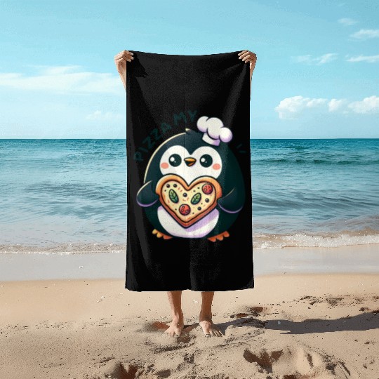 Pizza My Heart - Cheesy Love Beach Towels