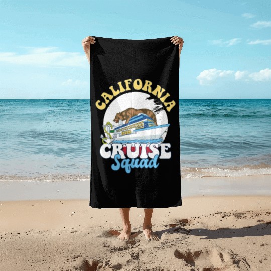 California Cruise Squad Family Vacation Trip Beach Towels