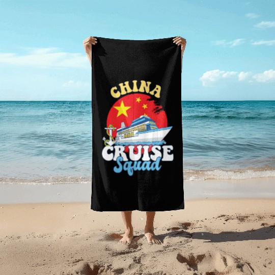 China Cruise Squad Family Vacation Trip Beach Towels
