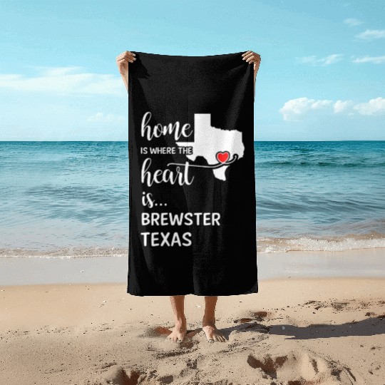 Brewster County Texas Is Where My Heart Is Gift Beach Towels