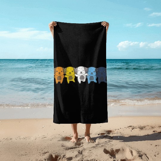 Aroace Flag Pride Lgbtq Cute Dalmatian Beach Towels