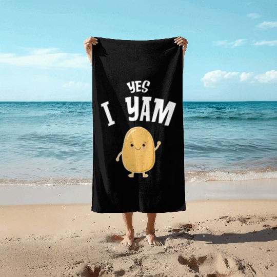 My Sweet Potato, Yes I yam Beach Towels