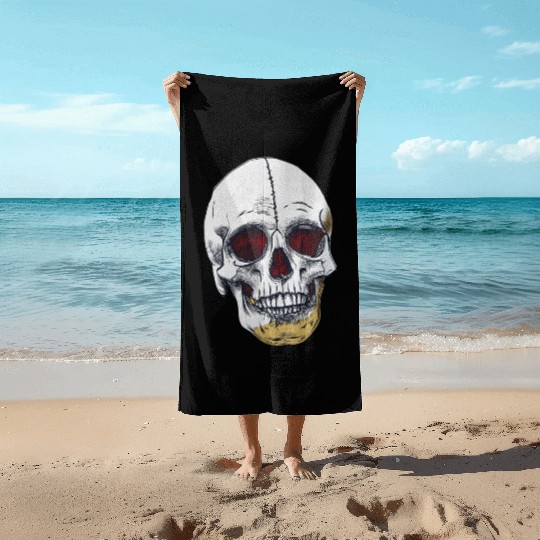 Skull streetwear revolution Beach Towels