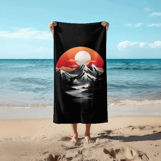 Mountain Glow Apparel: Sunrise Serenity Edition Beach Towels