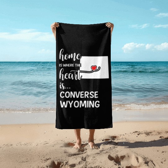 Converse County Wyoming Is Where My Heart IsGift Beach Towels