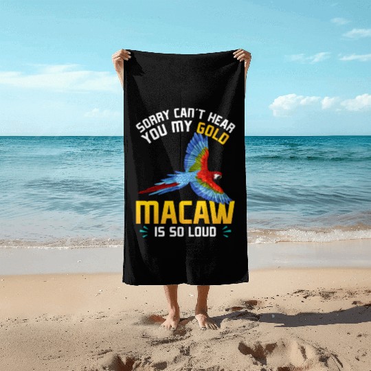 Blue Macaw Gold Macaw Ornithologist Enthusiast Beach Towels