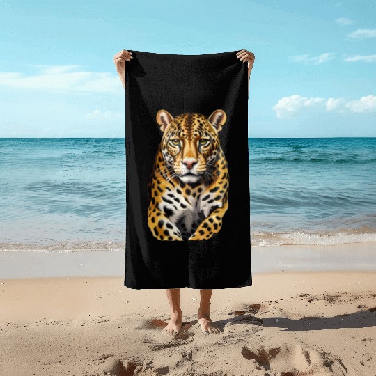 The jaguar Beach Towels