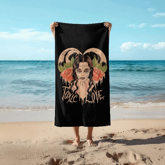 Toxic Love Valentine Couple Gift Beach Towels
