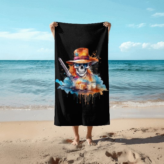 Skull N' Bones Beach Towels