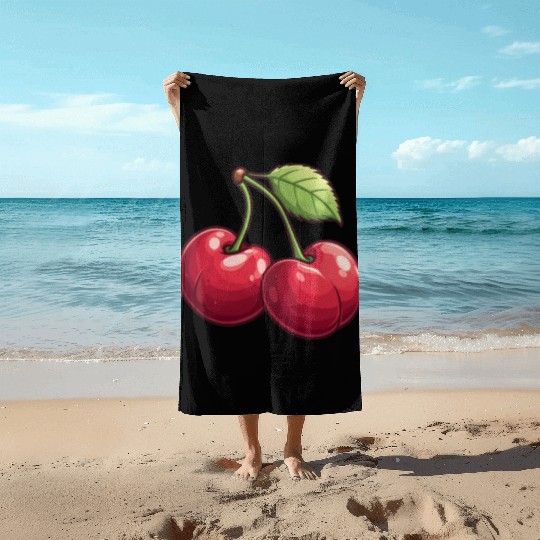 Playful Cherry Beach Towels