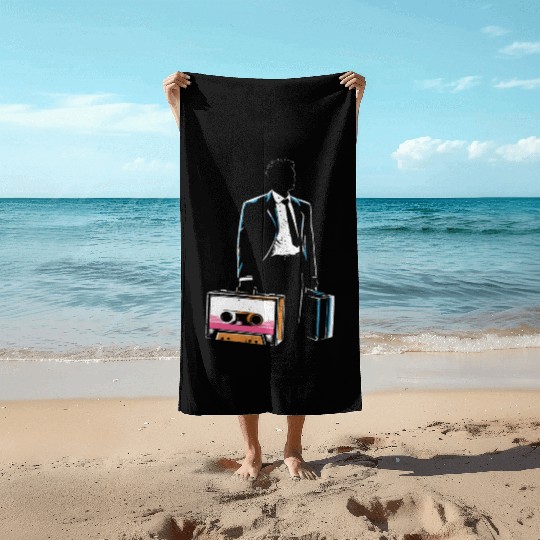 Cassette Tape Dad Retro Music Lover Beach Towels